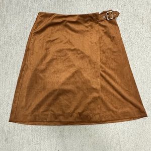 Banana Republic tan velvet mini skirt